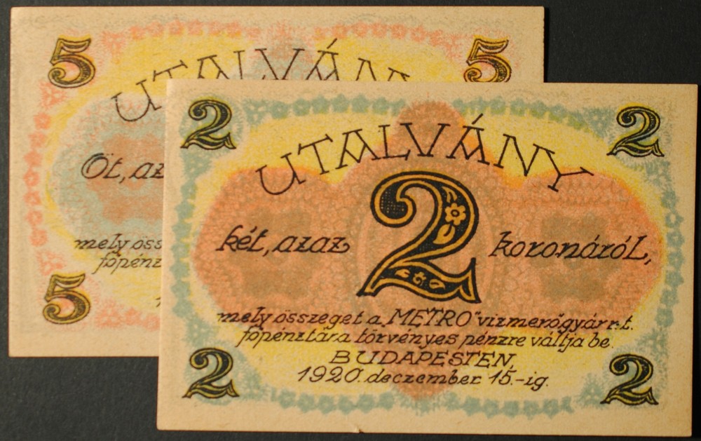 1920 Hungary/Budapest 6 Piece Set AU-UNC