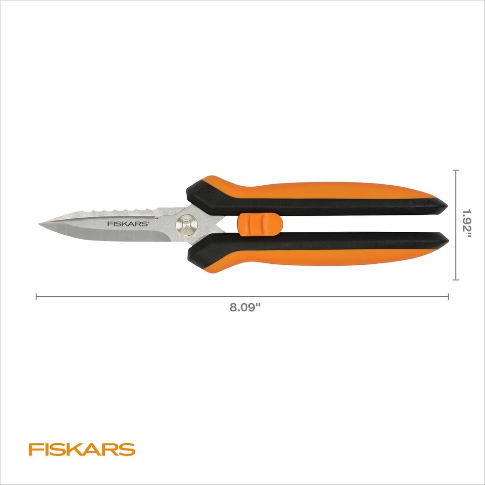 Fiskars Pruning Shears for Gardening, Multipurpose 8" Garden Shears with Sheath