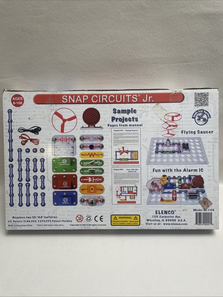 ELENCO Snap Circuits Jr. 100 Experiments Electronics Discovery Kit Complete