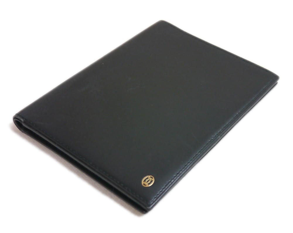 Authentic Cartier Passport case notebook cover Leather #1336
