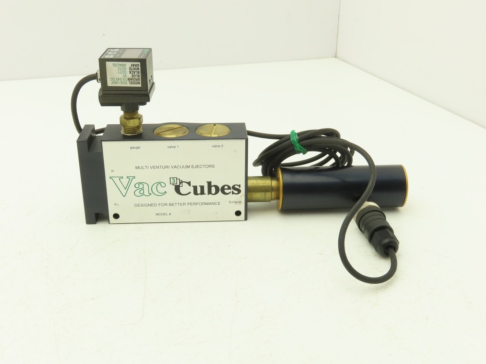 Vac 3 Cubes 120 Multi Venture Vacuum Ejector W Digital Pressure Sensor