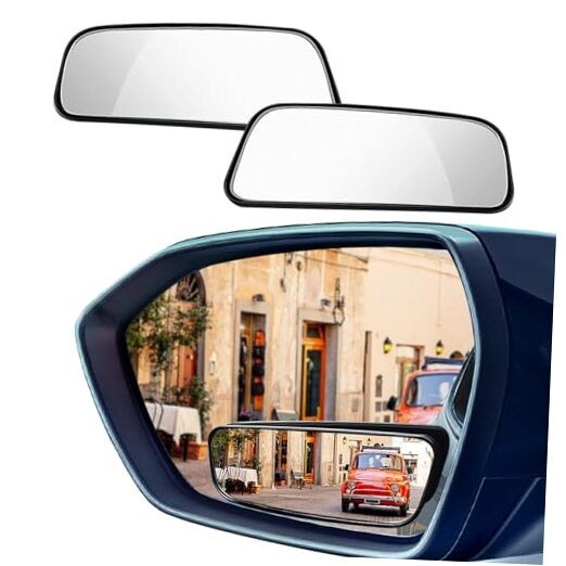 2PCS Blind Spot Mirror, HD Convex Wide Angle Looking Glass, Rectangular Wide