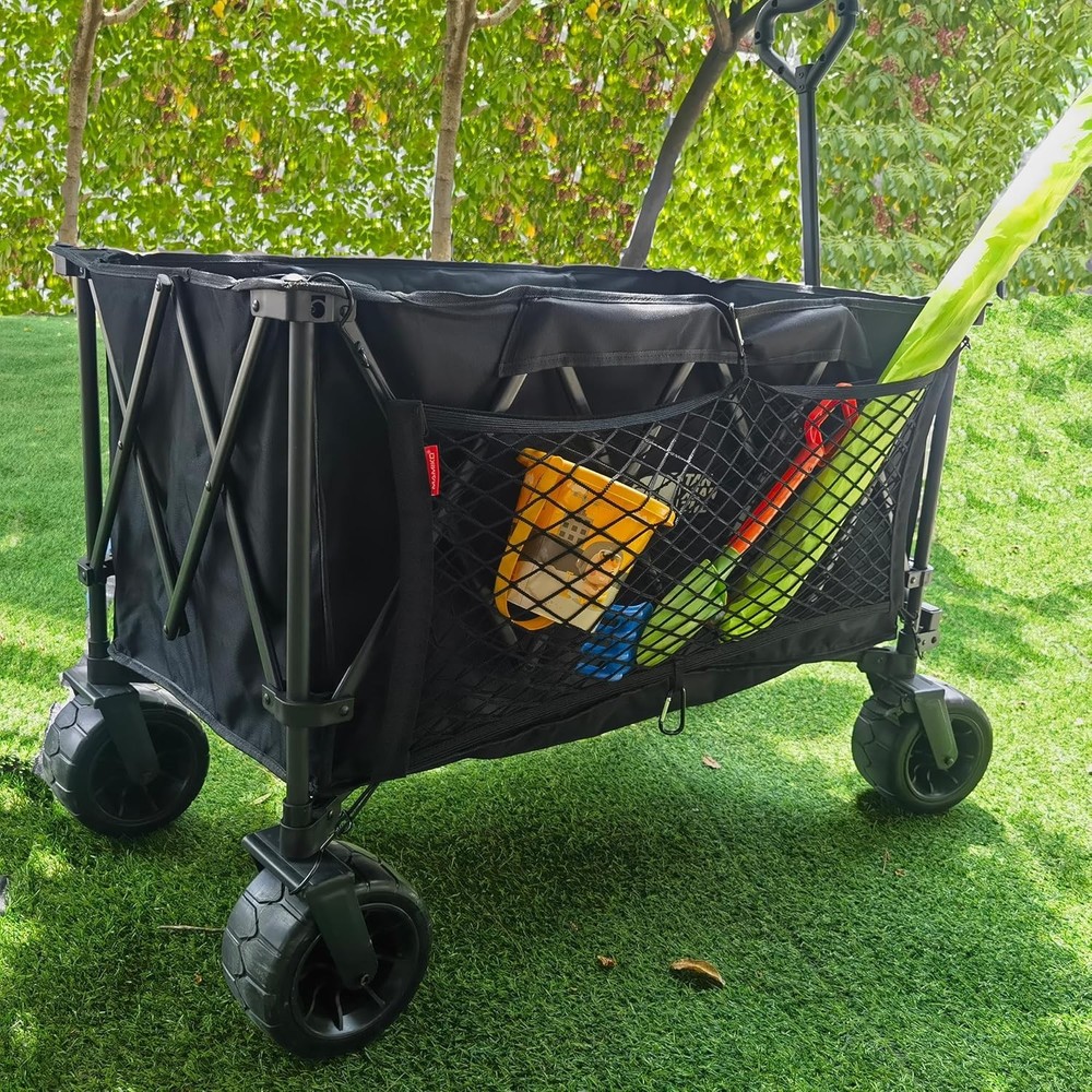Durable Nylon Cargo Net for Folding Utility Carts - Easy Installation Included