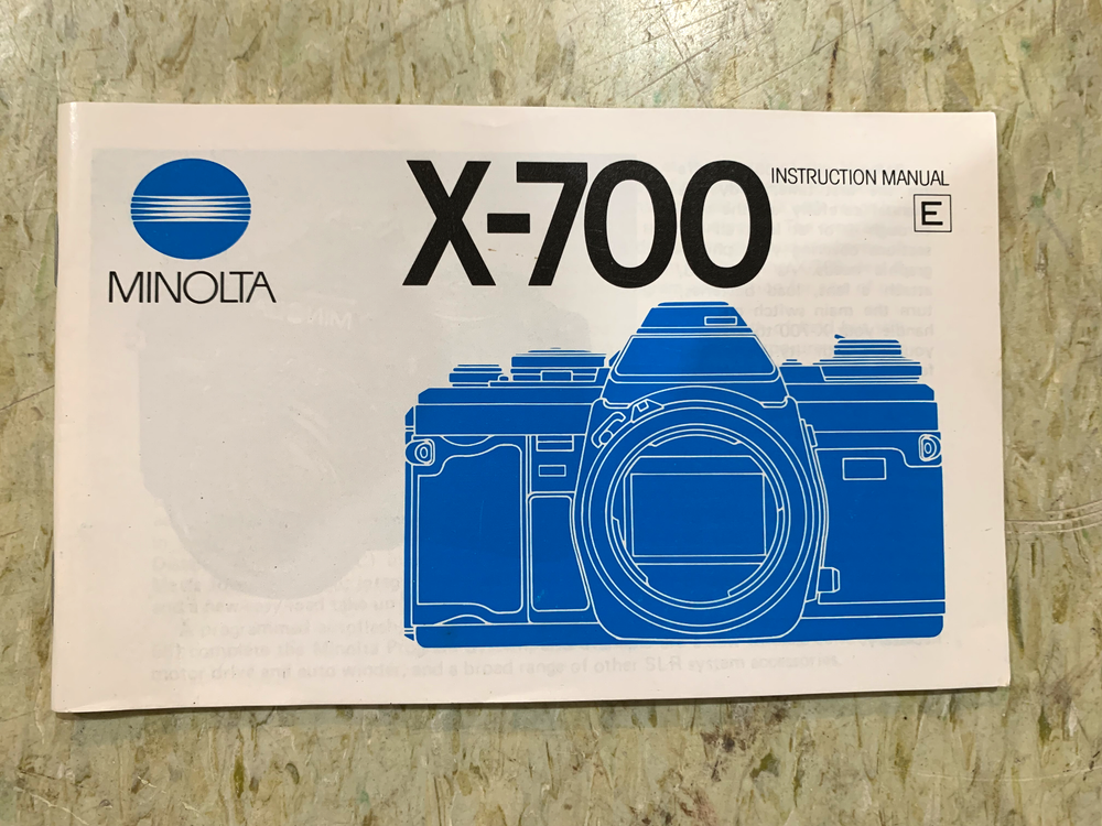 MINOLTA X-700 INSTRUCTION MANUAL BOOK