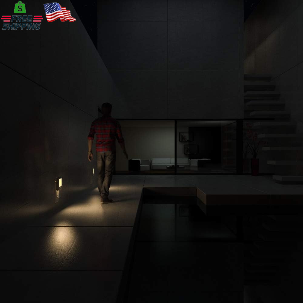 MAZ-TEK Plug in Motion Sensor Lights with Adjustable Brightness,Warm White Motio