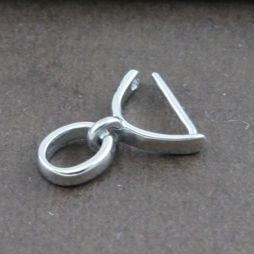 Genuine Solid 18CT White Gold Jade Clip Bail