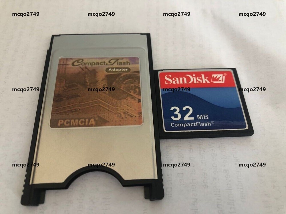 CompactFlash 32MB CF with Compact Flash Card adapter SanDisk 32M PC PCMCIA Card