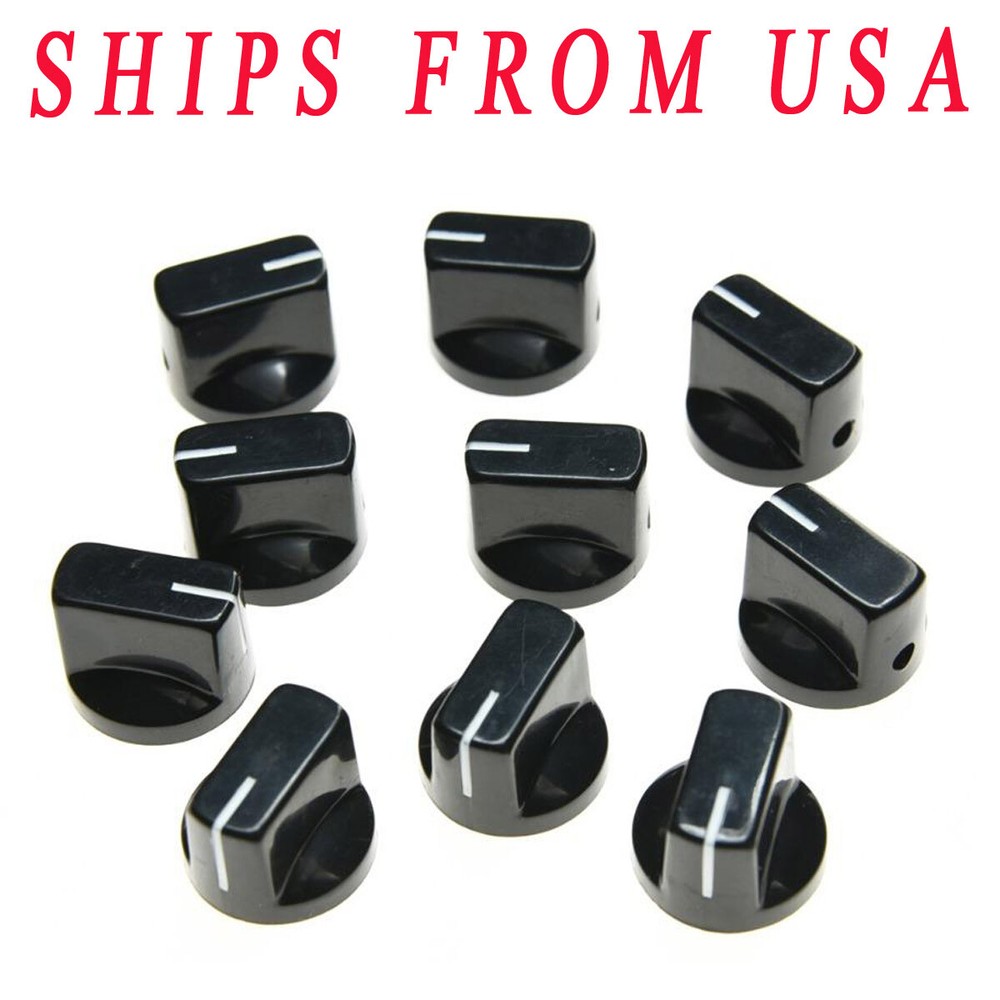 KAISH 10* Guitar AMP Effect Pedal Knobs Davies 1510 Pointer Knob Set Screw Black