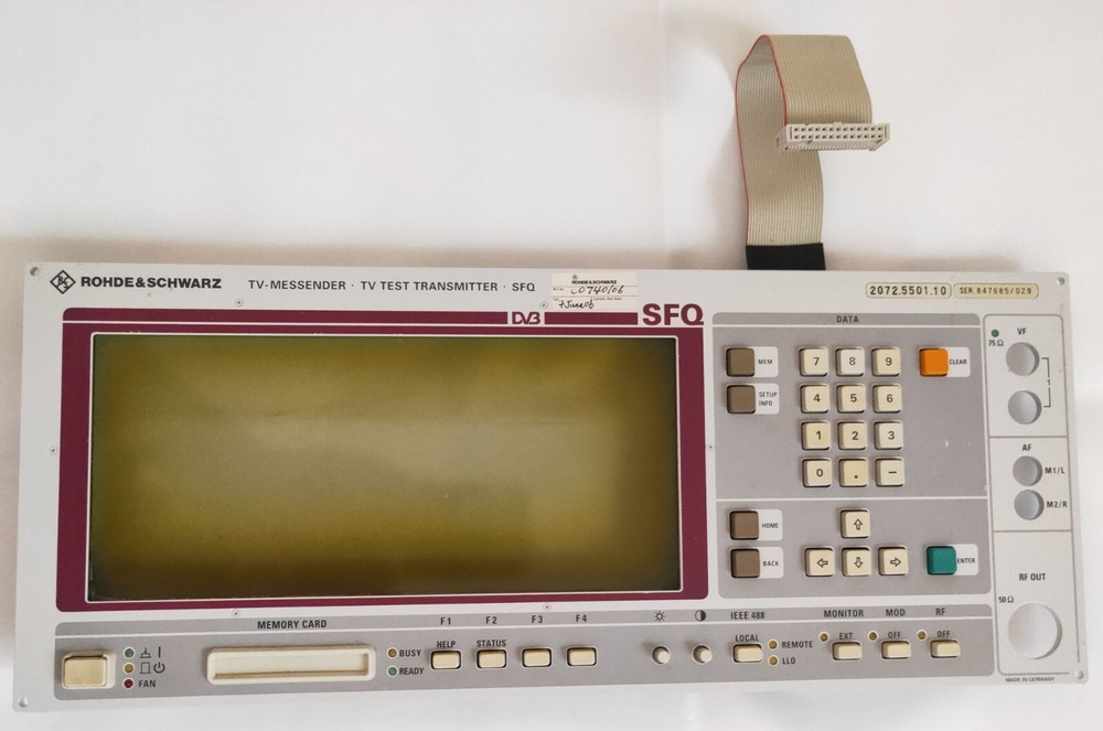 Rohde  & Schwarz SFQ TV Test Transmitter front panel