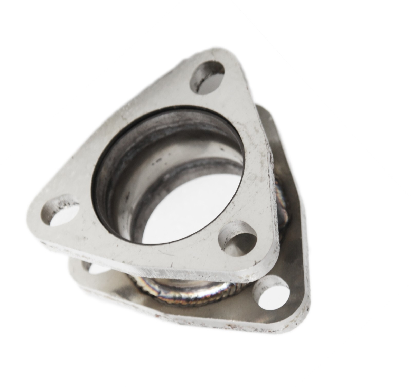 2.25"ID 3 Bolt Flange Exhaust Muffler Pipe Extension Flange Mild Steel Adapter