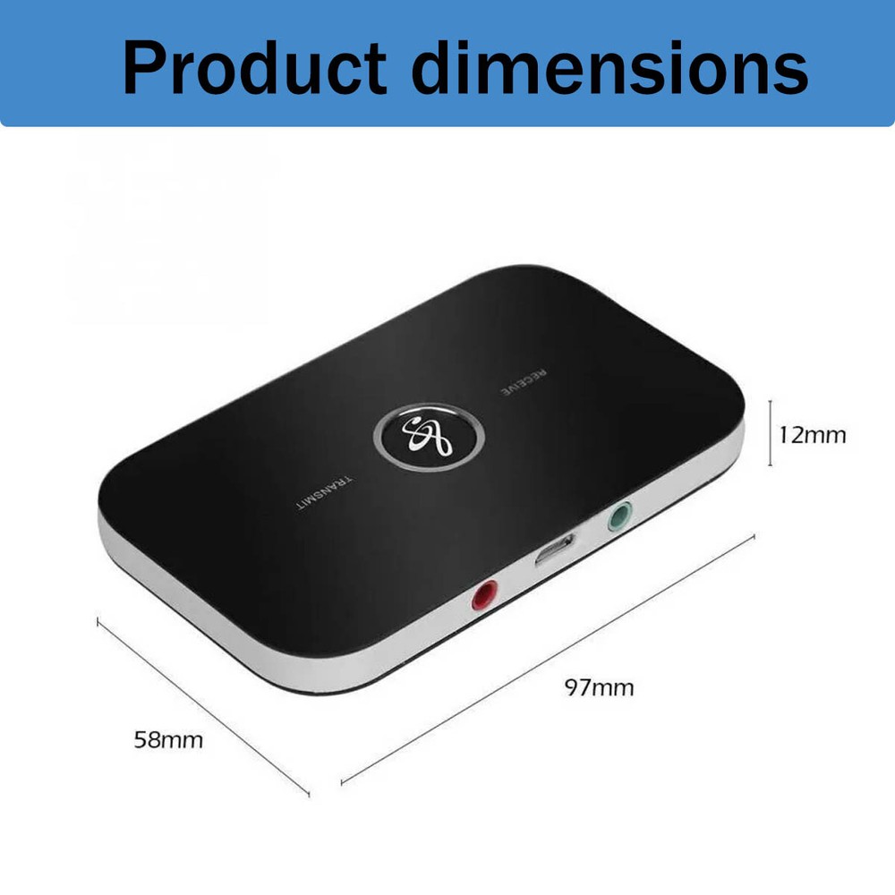 2in1 Bluetooth 5.0 USB Audio Transmitter Receiver Adapter Wireless for Car TV PC