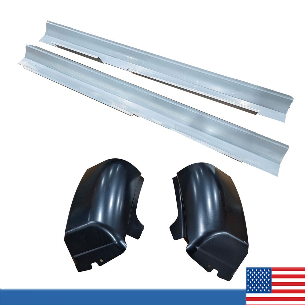 4Pc Set For 2007-13 Silverado Door Crew Cab Outer Rocker Panel And Cab Corner US