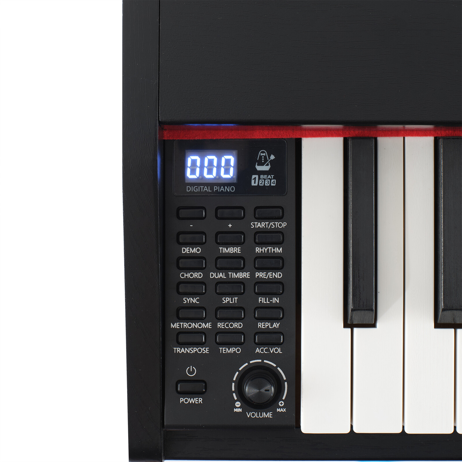 MUSTAR 88-Key Semi Weighted Digital Piano with MIDI, Triple Pedal