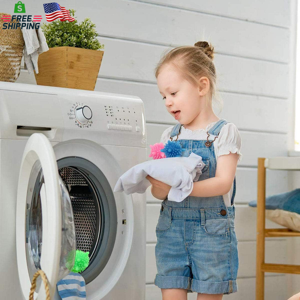Washer Balls,Reusable Tangle-Free Eco-Friendly Laundry Scrubbing Balls,Solid Col