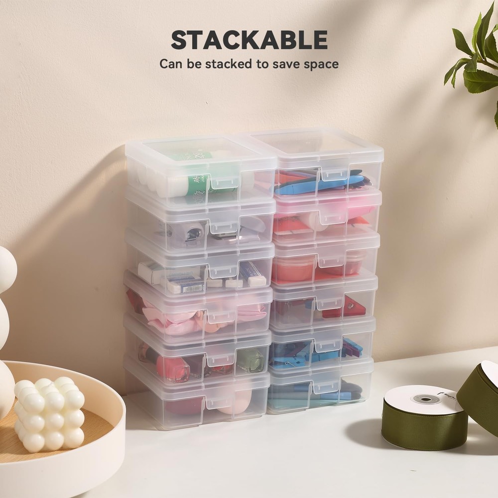 Small Plastic Storage Containers Clear Arts & Crafts Storage Boxes & Organize...