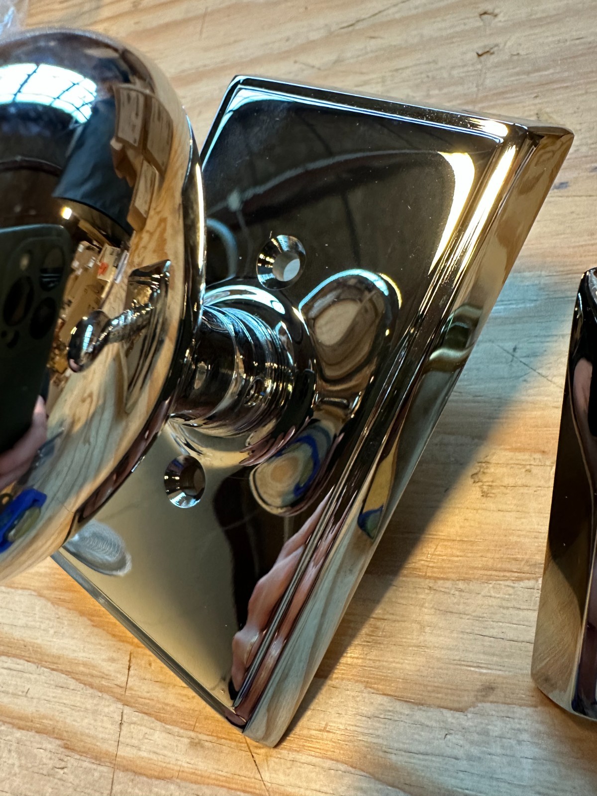 Emtek 8121EUS14 Passage, Rectangular Rosette, Egg Knob, Polished Nickel