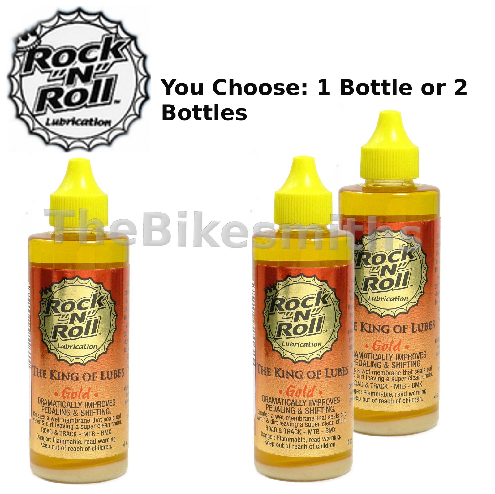 Rock-N-Roll Gold Lube 4oz Chain Lubricant Road Mountain Hybrid Bike