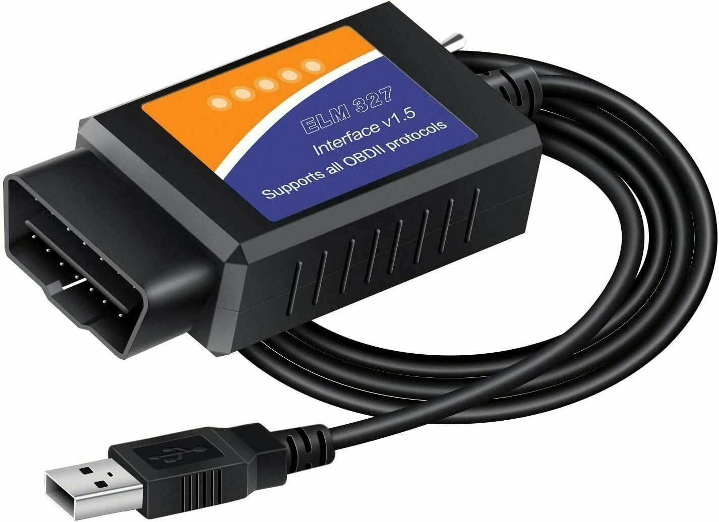 FORScan ELM327 Software OBD2 Scanner Adapter USB Diagnostic Tool Cable for Ford