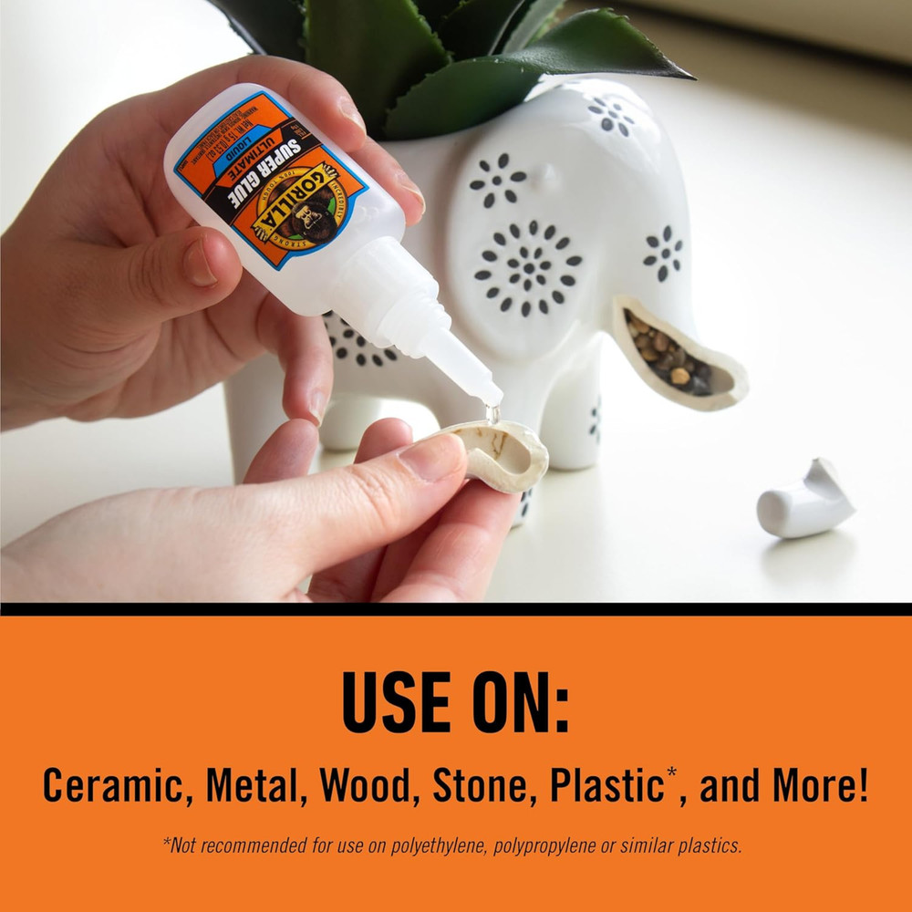 Gorilla Super Glue Ultimate: 15g bottle (Clear)