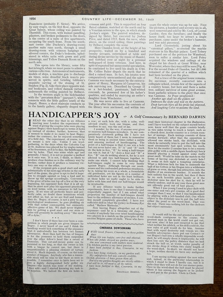 Cannons - Middlesex - 1949 Cutting 448