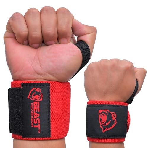 Wrist Wraps for Weightlifting 18” Premium Quality Wrist Support 18" Solid Red