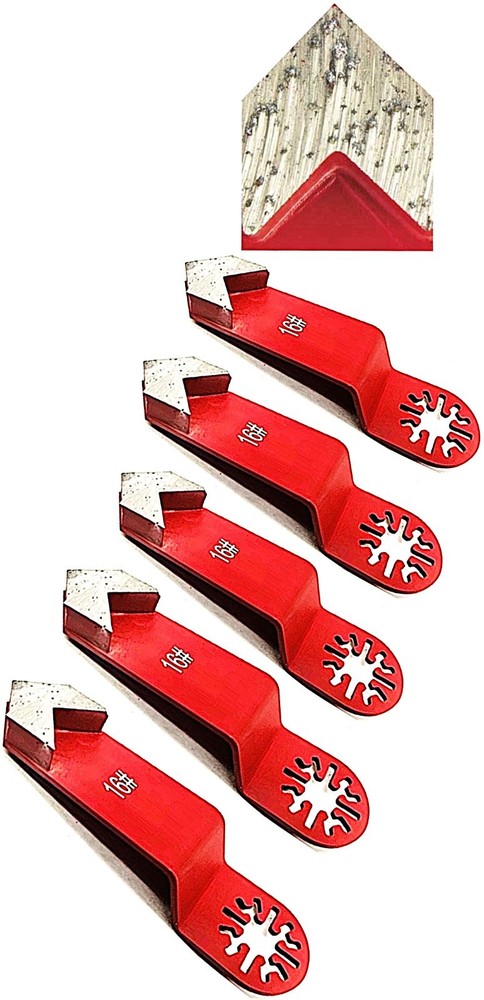 Triangular Grinding coating removal segment Oscillating Multi-Tools 16 grit 5pk
