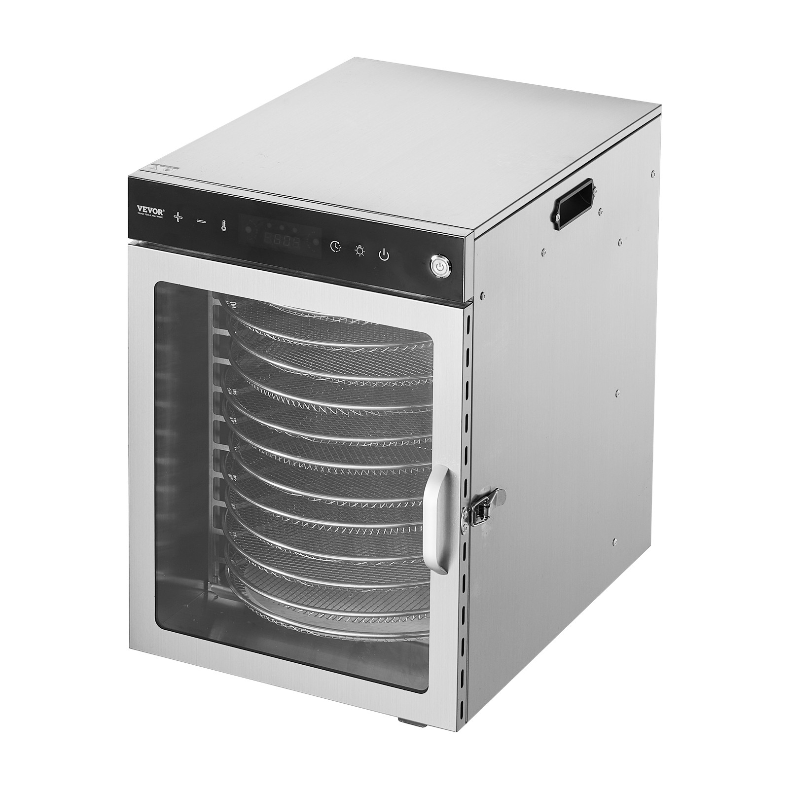 VEVOR 12 Trays Rotary Food Dehydrator Machine Stainless Steel 800W Jerky