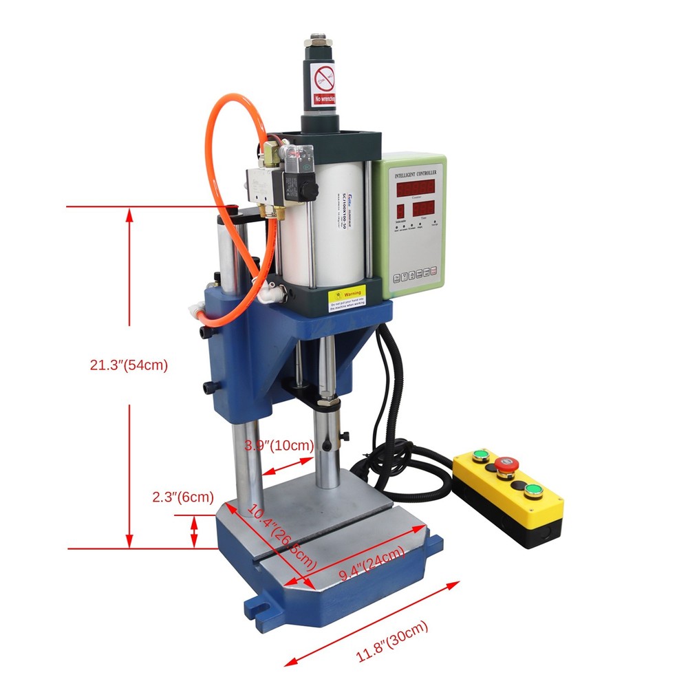 110V 1102lb/500kg Pneumatic Punch Press Machine Adjustable with Controller