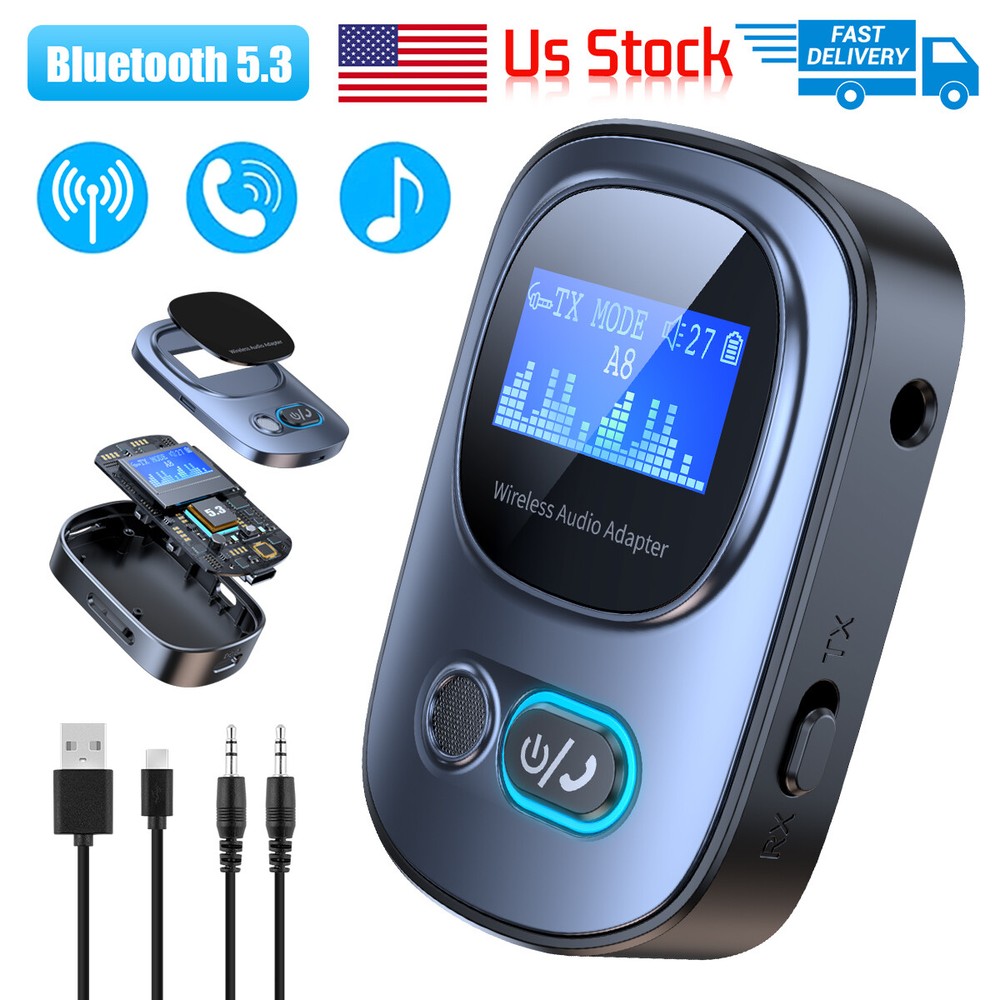 Portable Bluetooth Transmitter Receiver Wireless Audio Aux Adapter 3.5mm Jack