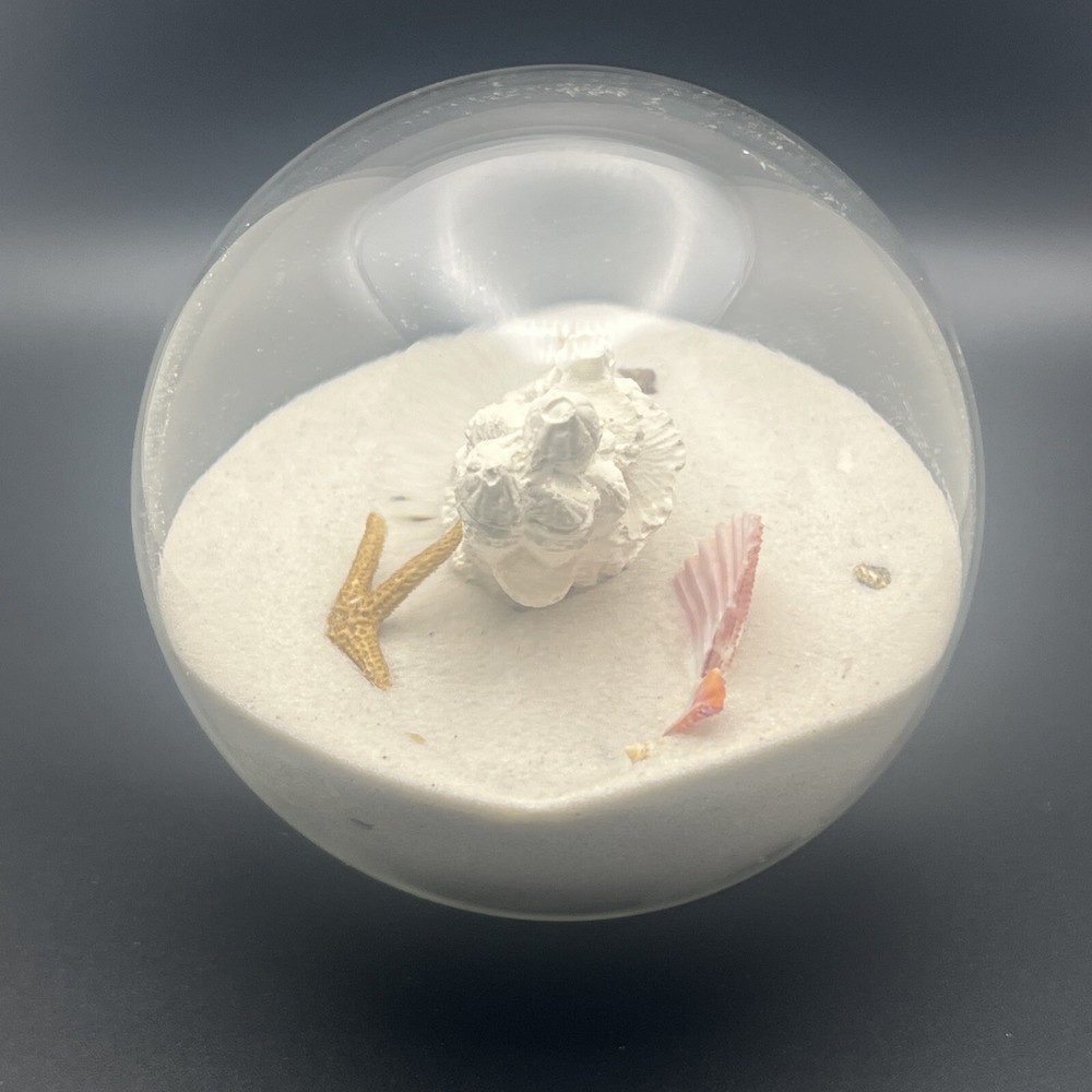 Caplugs® Home Decor Beach Globe with Castle, Shells, Starfish & Sand