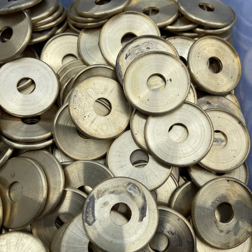 1 3/8 INCH UNF SOLID BRASS TURNED END CAP CHECK RING  1/8 IPS SLIP