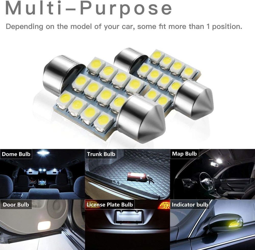Marsauto DE3175 31mm LED Interior Dome Light Map Bulb DE3175, White