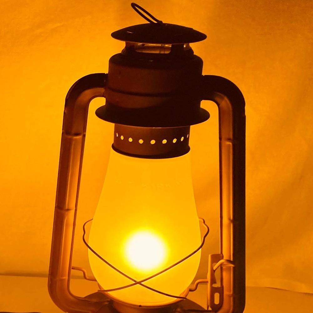 Lantern Flame Led Bulb with Socket 12 Volts DC 3-pack for Props 1900K CCT Light