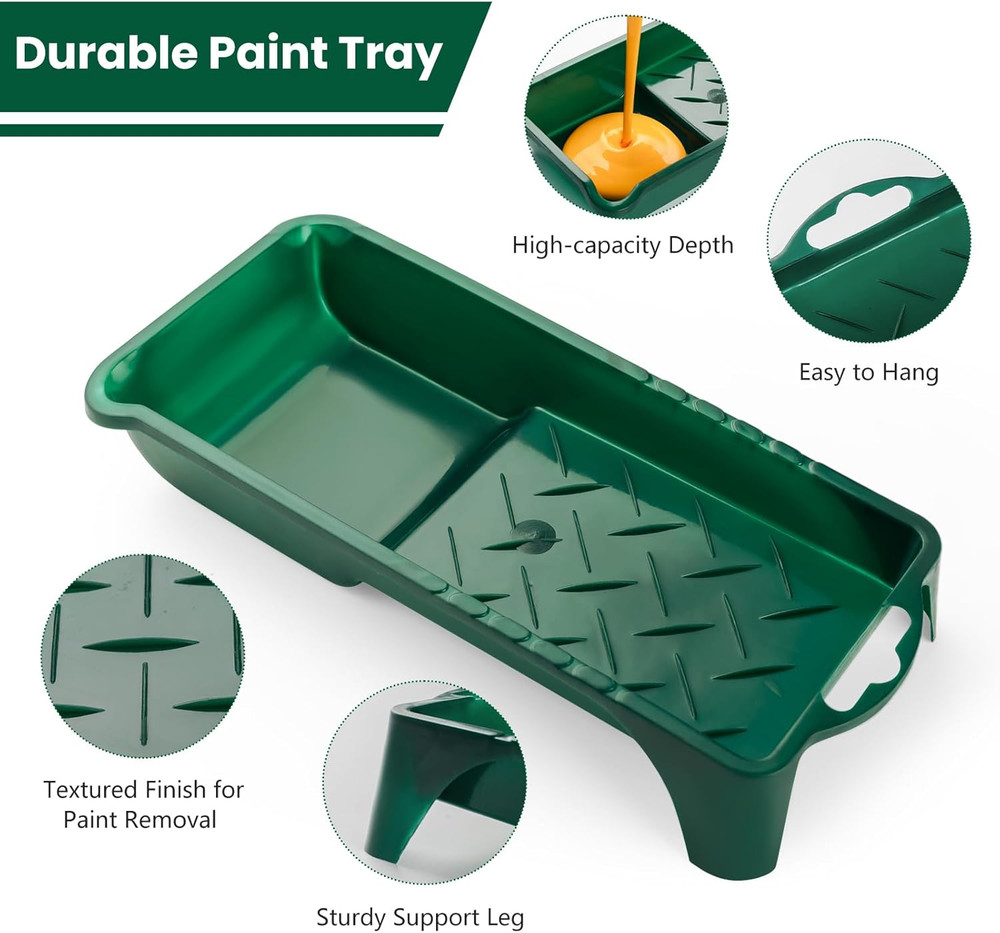 Paint Roller Kit, 12 Pack, 2 Inch Paint Roller, Mini Paint Roller with Tray Line
