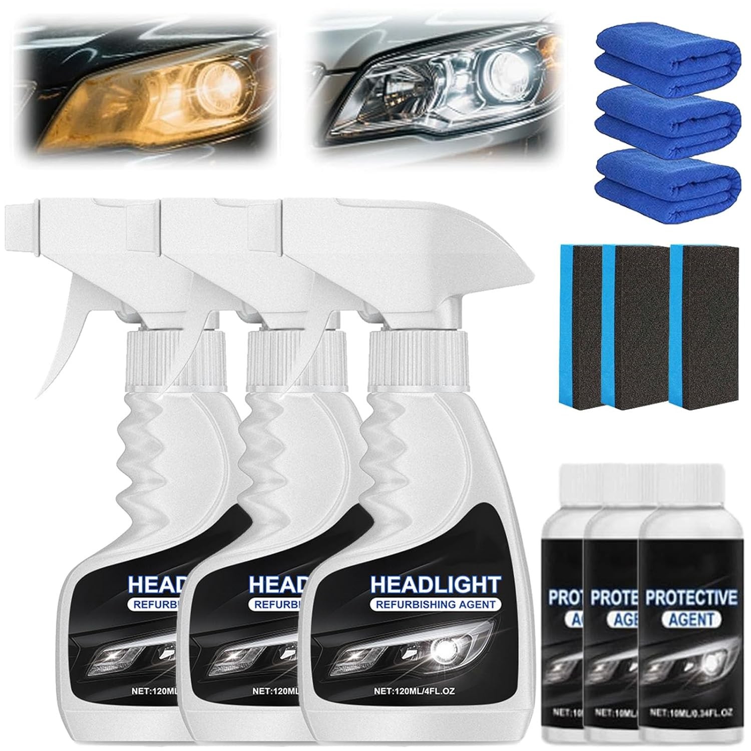 Q4 Headlight Restoration, Fullofcarts Headlight Cleaner, Headlight Restoration