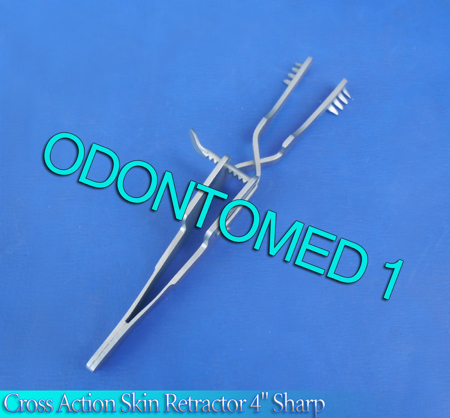 Automatic (Cross Action) Skin Retractor 4" Sharp