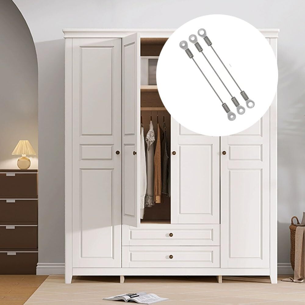 10 Pack Cabinet Hinge Limiter Door Angle Protector with Screws 6 Inch