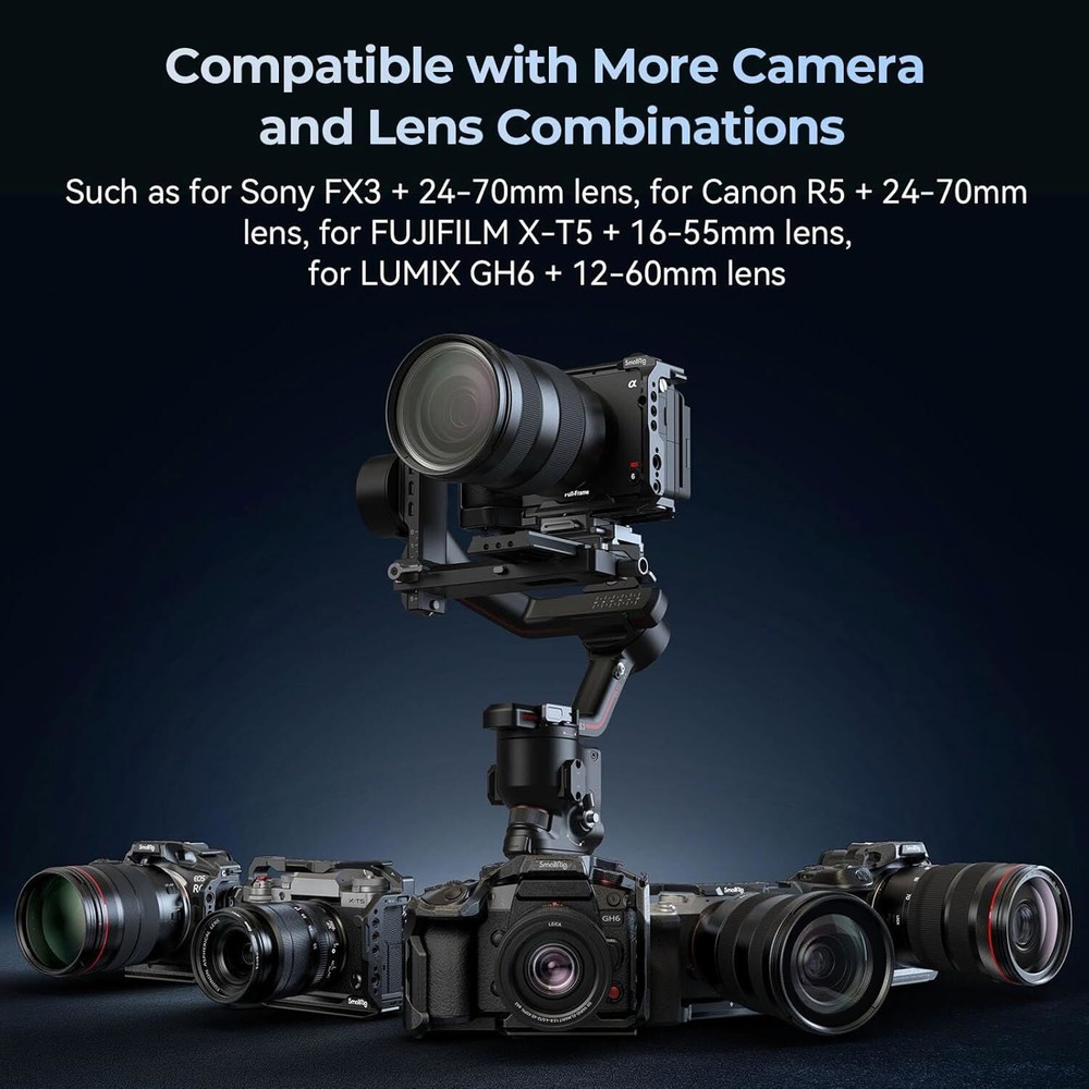 SmallRig Quick Release Mount Plate Kit for DJI RS 4 Stabilizers