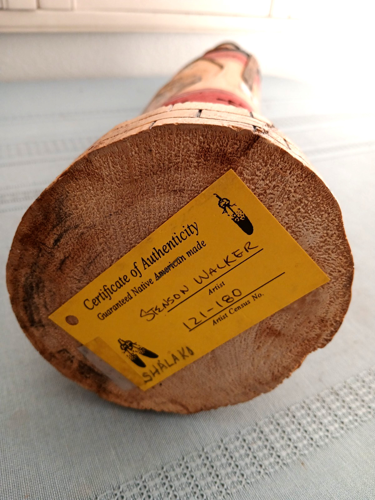 Authentic Hopi Navajo Fully Carved Cottonwood Shalaka Kachina 23" Stenson Walker