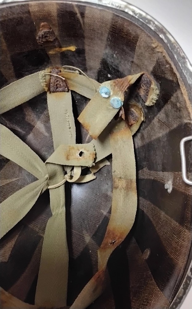 The object in the image is a U.S. M1 combat helmet shell