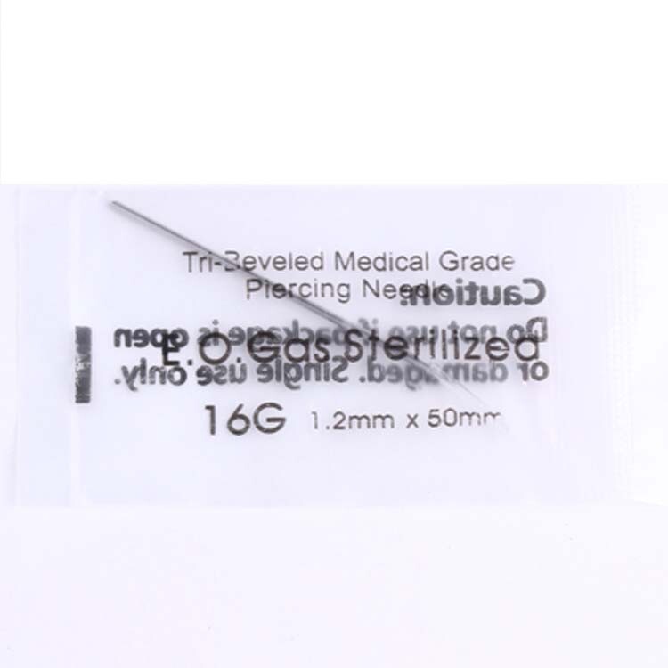 100 Sterilized Gauge Hollow Point Piercing Tri Beveled Needles