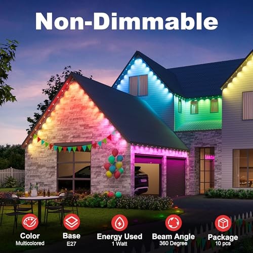 LED Colored Light Bulbs, E27 Small Light Bulb, G45 1W LED Bulb, Multi-colored