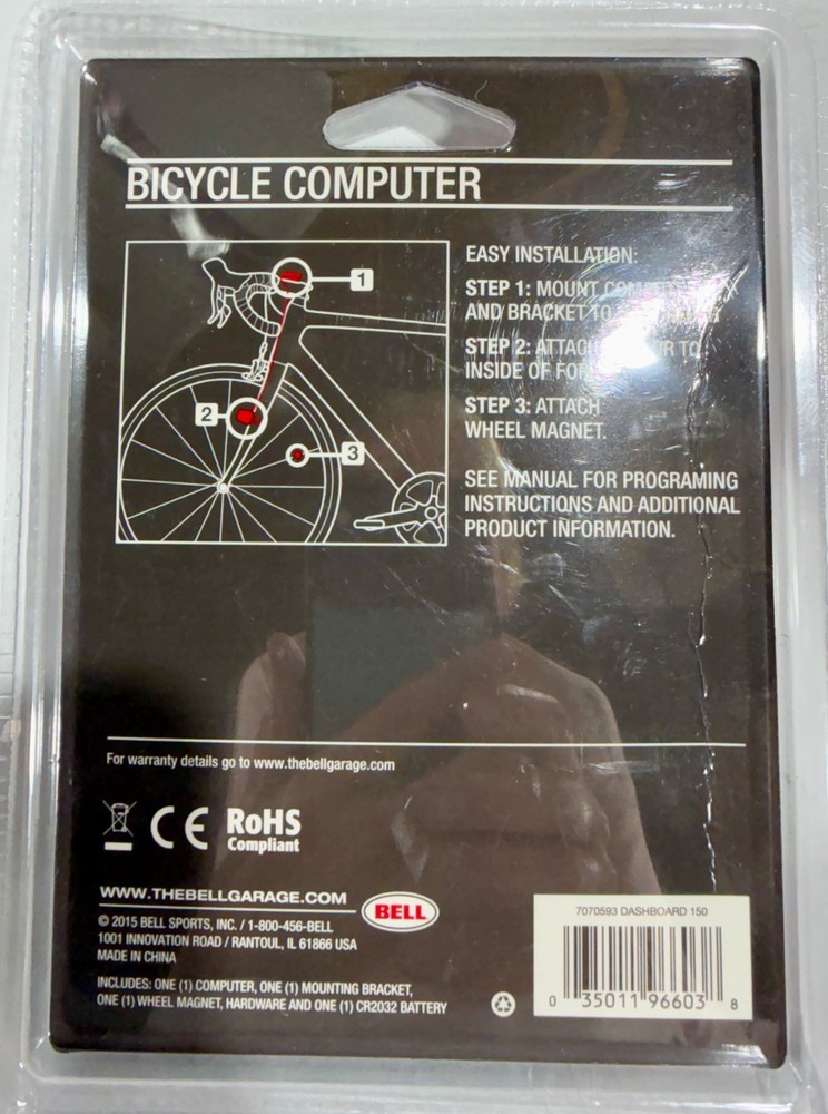 Bell Dashboard Bicycle Computer Speedometer Trip Timer~14 Functions~NIP!