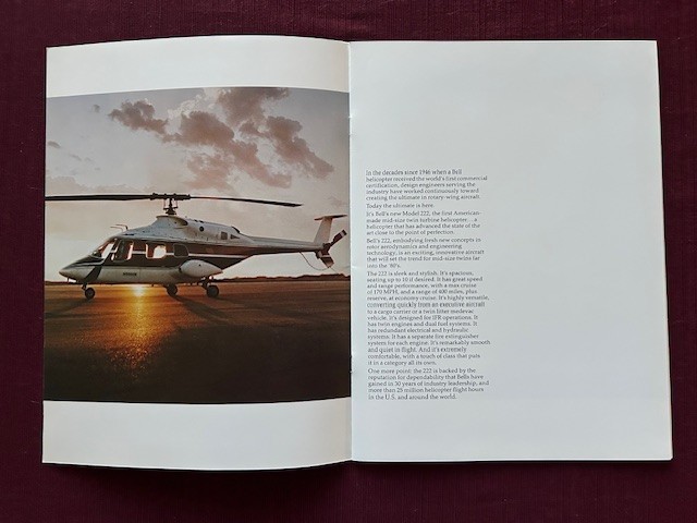 Bell 222 Twin 1977 Brochure