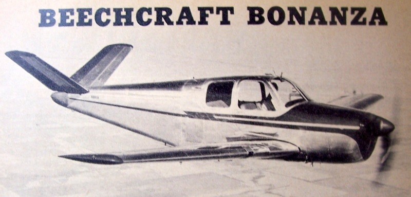 Two Sizes BEECH BONANZA V-TAIL PLANS & CONSTRUCTION ARTICLE for UC Model Planes