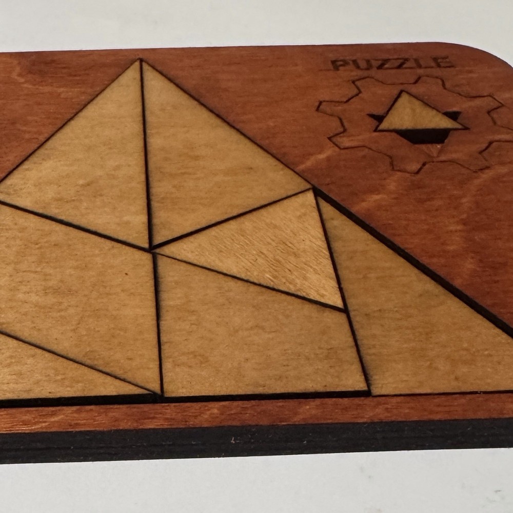 Handmade Wooden Impossible Triangle Puzzle | Brain Teaser Tangram