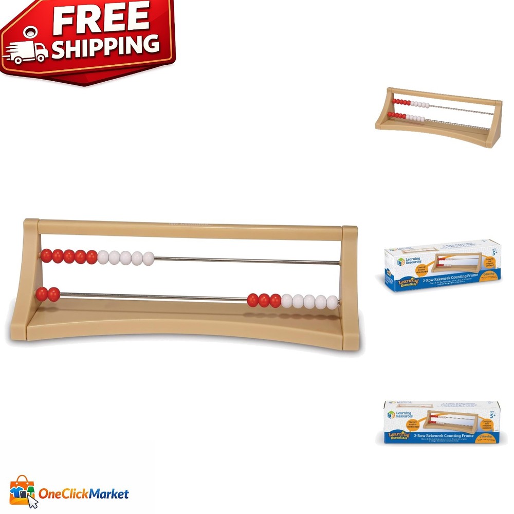 Durable 2-Row Rekenrek Frame: Fun Addition & Subtraction Learning Tool