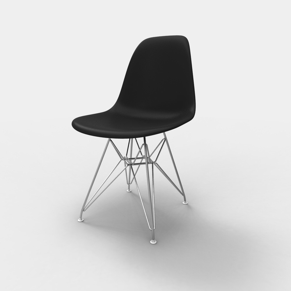 Replacement Chair Glides x4 - 7/16” White With Black Felt - Eames Eiffel Base