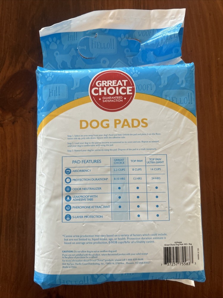 Dog Pads 21x24 10 Ct