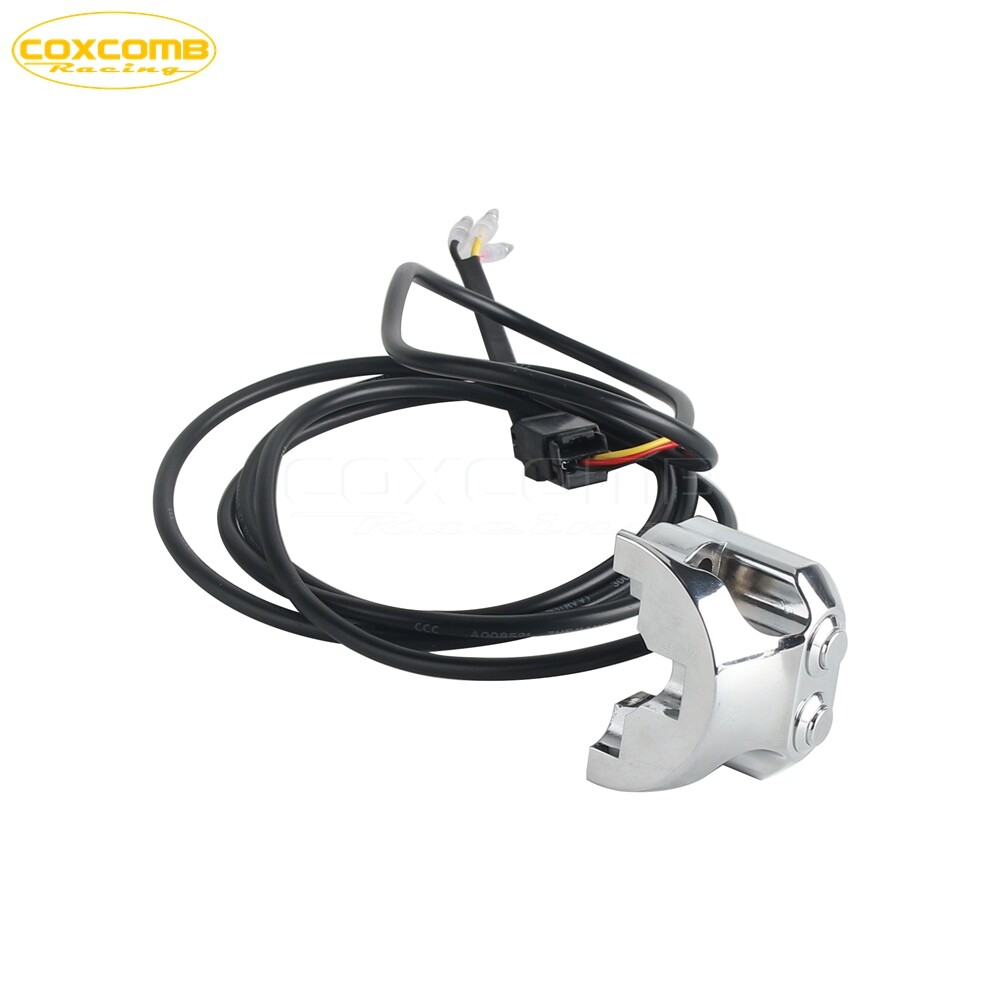 Chrome 1" Handlebar Mounted Air Ride Controller Switch For Harley Dyna Bobber